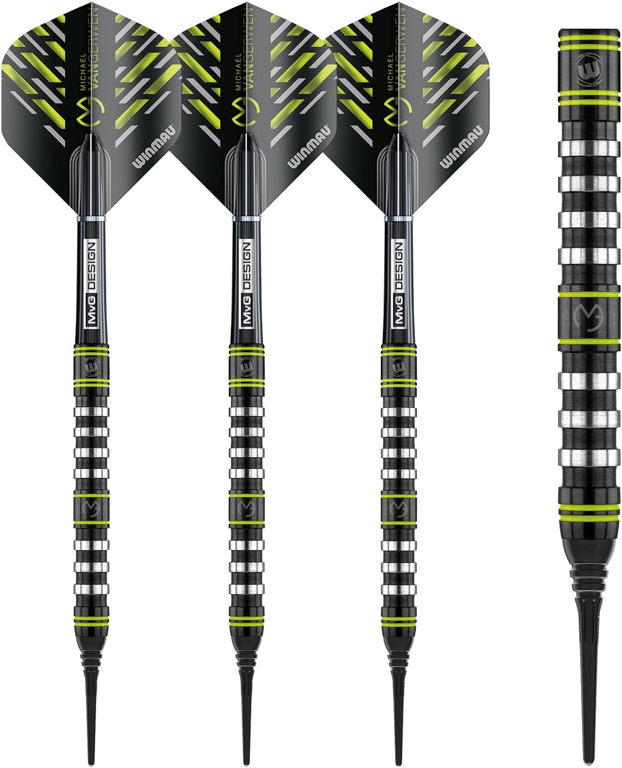 Michael Van Gerwen MvG Assault 90% Tungsten Darts Set With Flights And ...